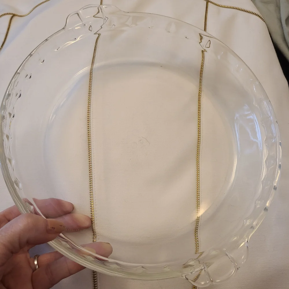 Vintage Pyrex‎ Pie Plate Tempered Glass 10